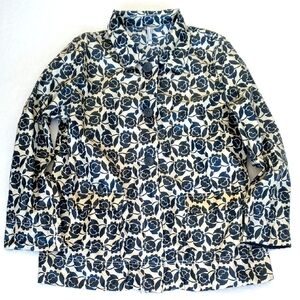 Old Navy Navy Floral Women's All Weather/ Rain Jacket / Coat XXL